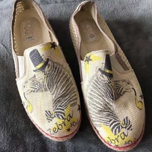 Gooby espadrilles with Zebra design.